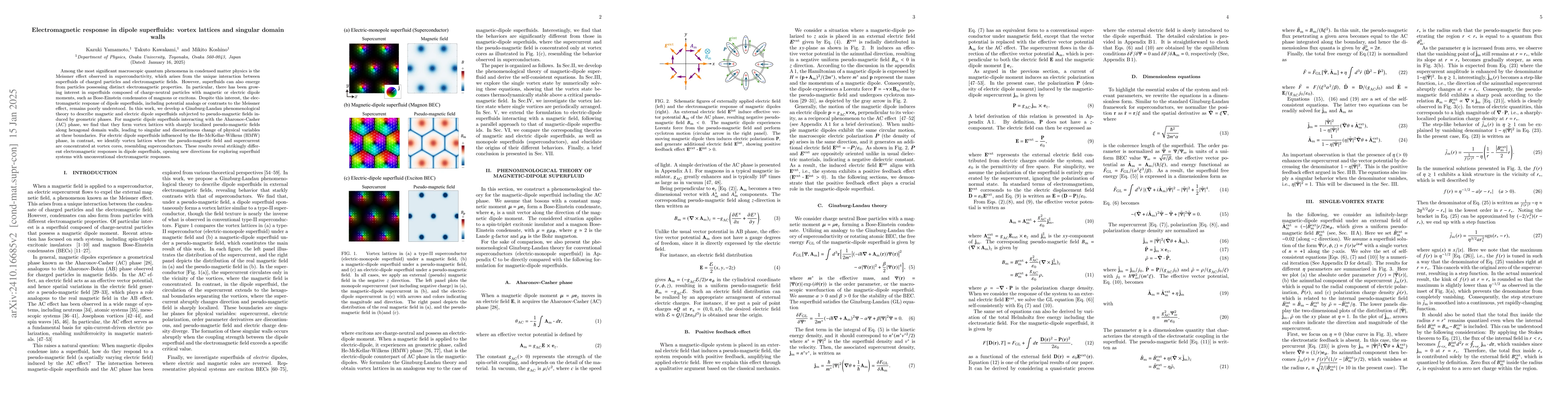 Thumbnail for Geometric phase effects in dipole superfluids: vortex lattices and
  singular domain walls