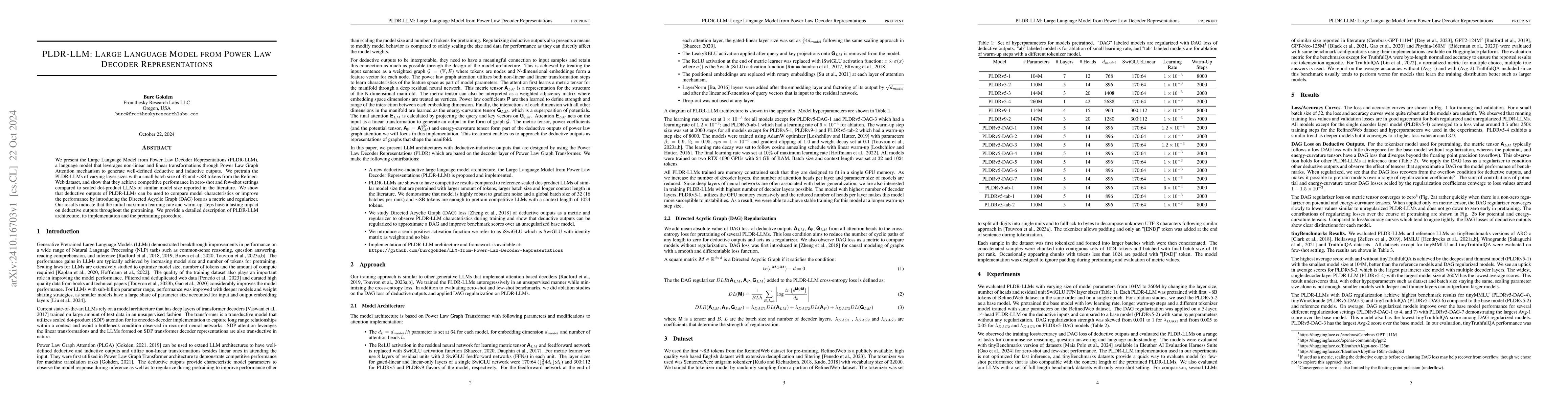 Thumbnail for PLDR-LLM: Large Language Model from Power Law Decoder Representations