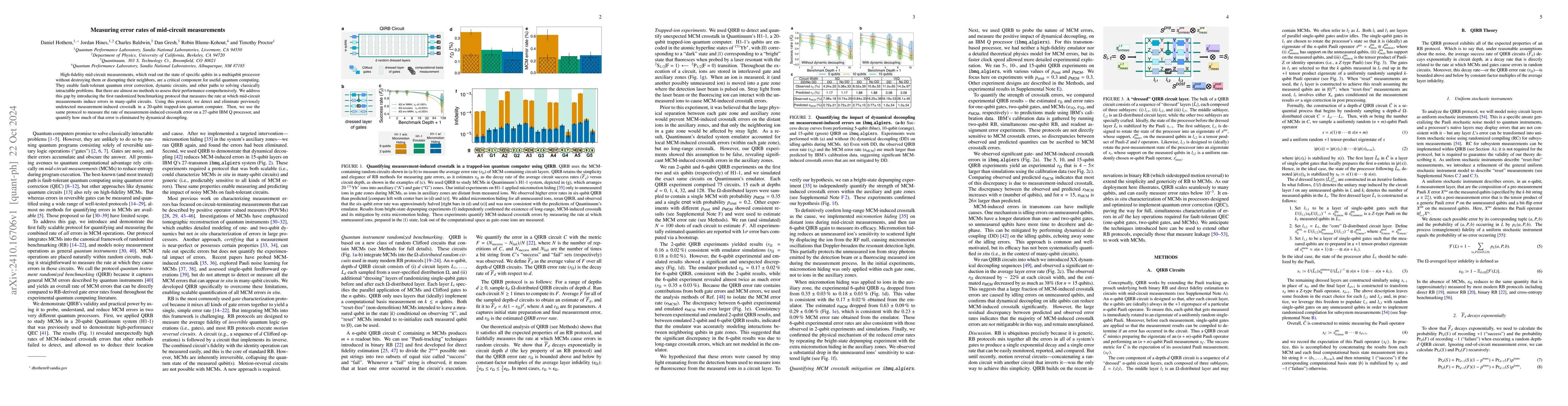 Thumbnail for Measuring error rates of mid-circuit measurements