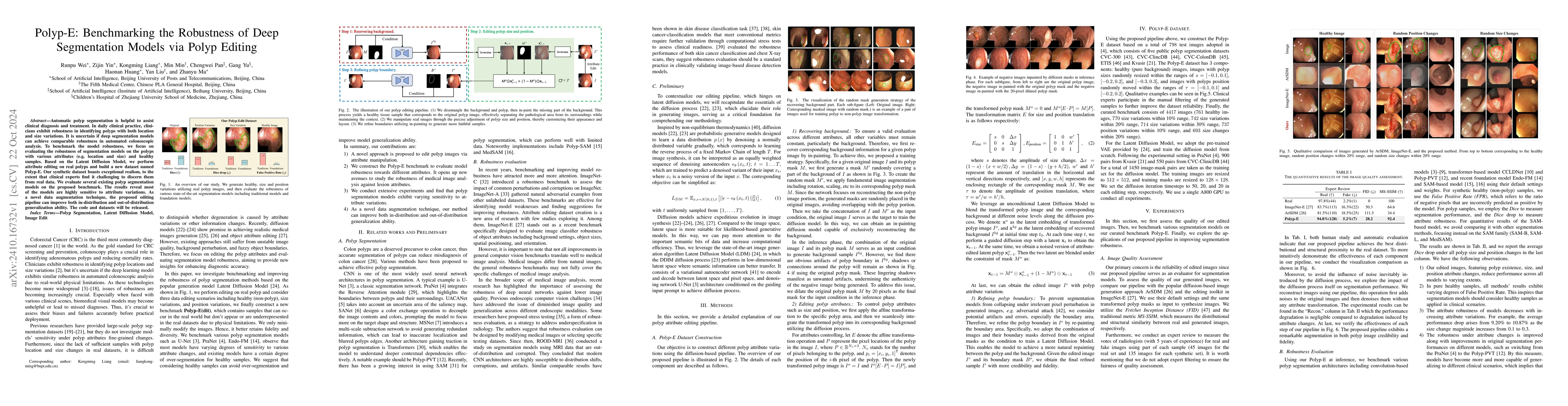 Thumbnail for Polyp-E: Benchmarking the Robustness of Deep Segmentation Models via
  Polyp Editing