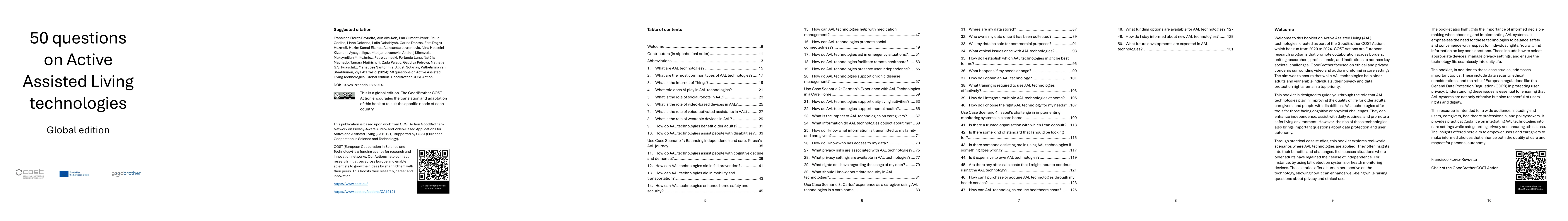 Thumbnail for 50 questions on Active Assisted Living technologies. Global edition