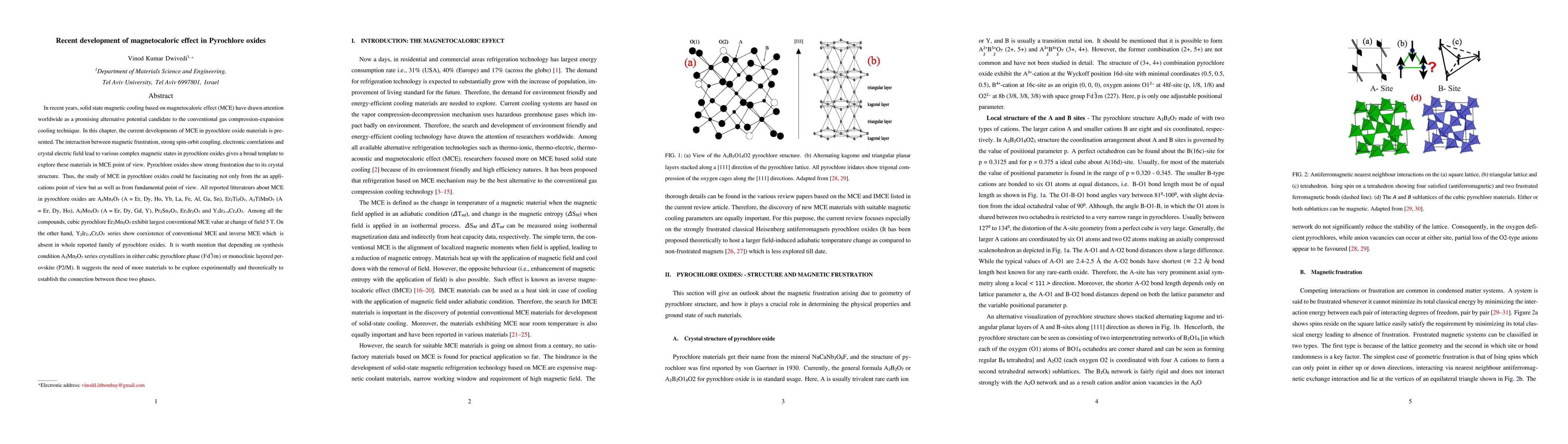 Thumbnail for Recent development of magnetocaloric effect in Pyrochlore oxides