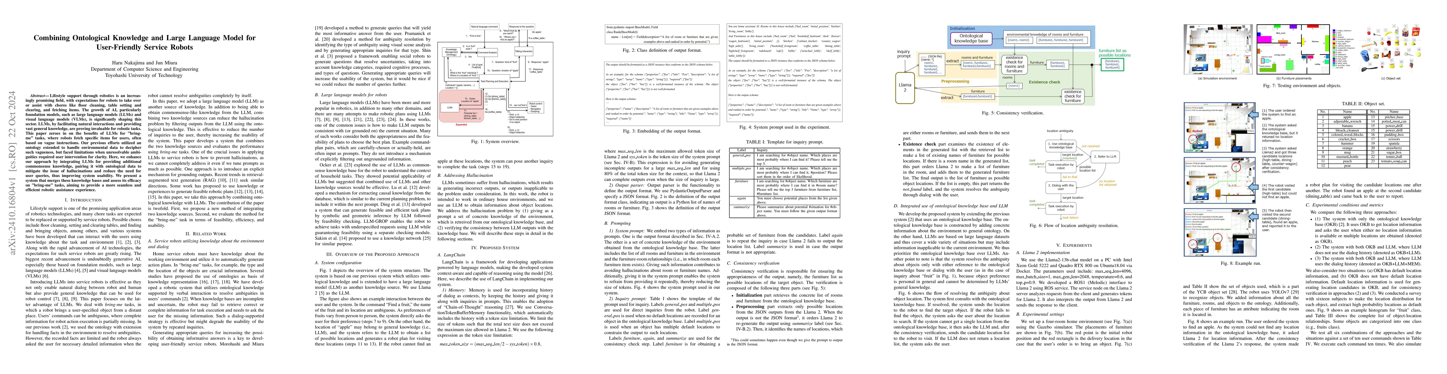 Thumbnail for Combining Ontological Knowledge and Large Language Model for
  User-Friendly Service Robots