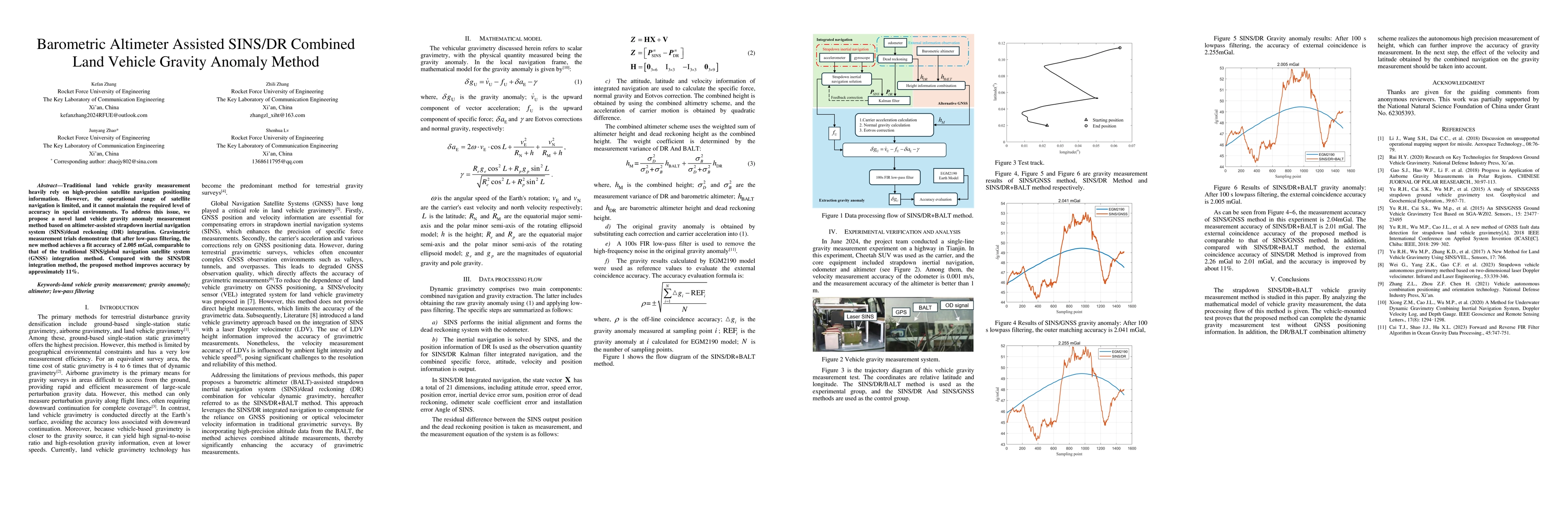 Thumbnail for Barometric Altimeter Assisted SINS/DR Combined Land Vehicle Gravity
  Anomaly Method