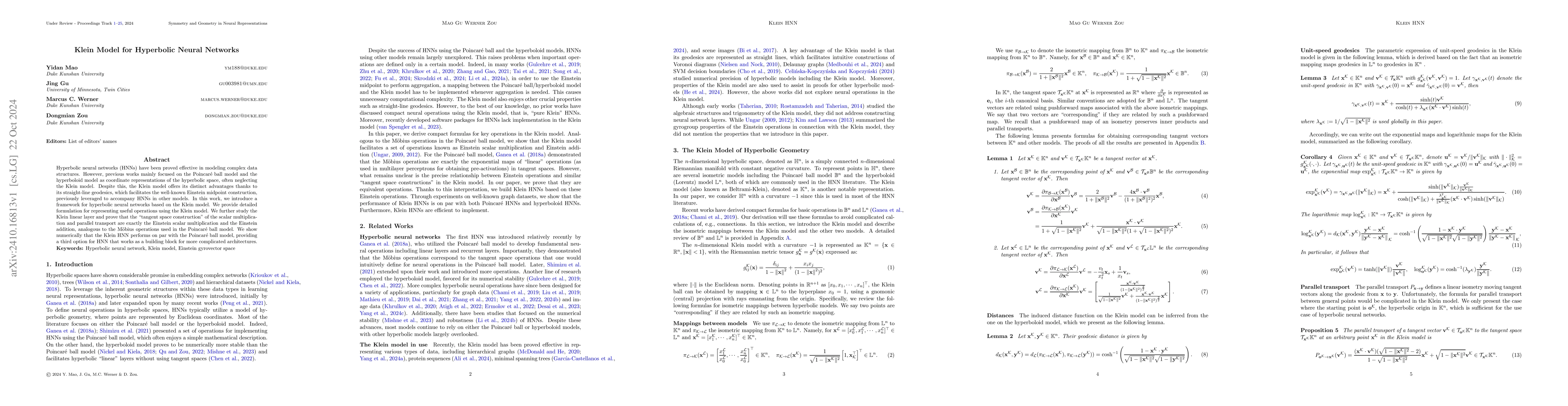Thumbnail for Klein Model for Hyperbolic Neural Networks