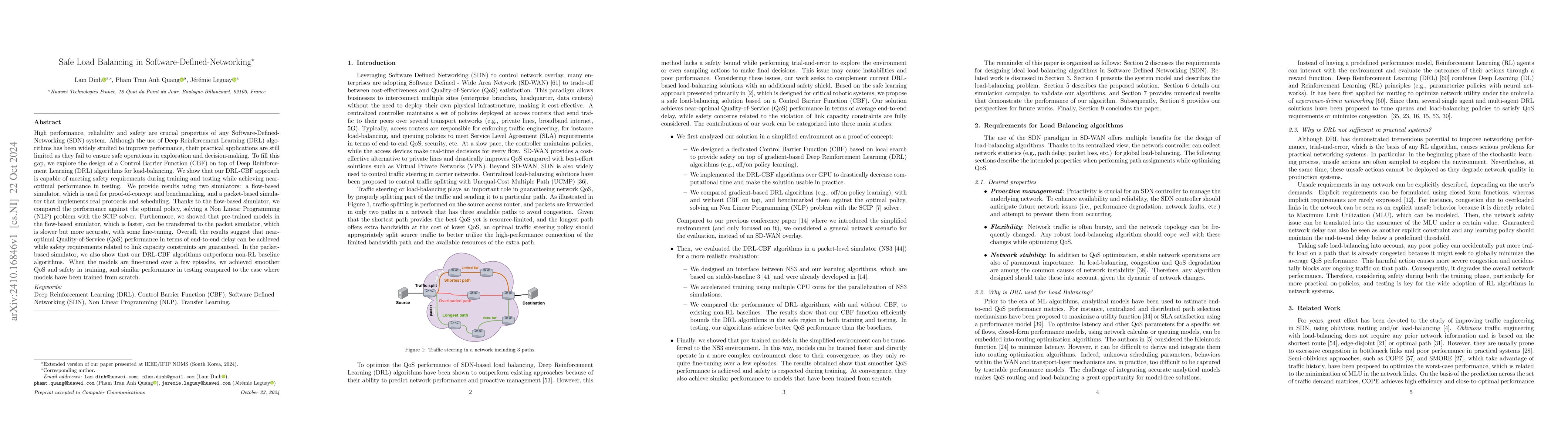 Thumbnail for Safe Load Balancing in Software-Defined-Networking