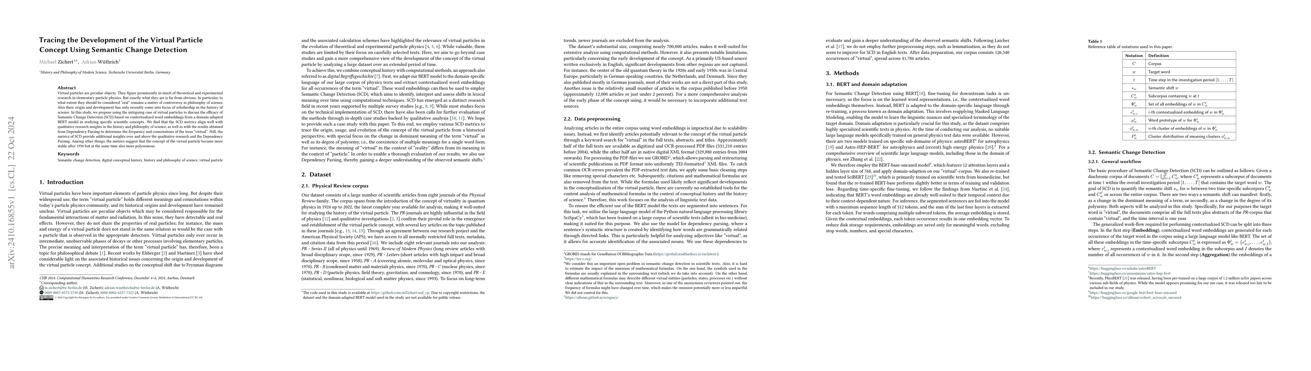 Thumbnail for Tracing the Development of the Virtual Particle Concept Using Semantic
  Change Detection