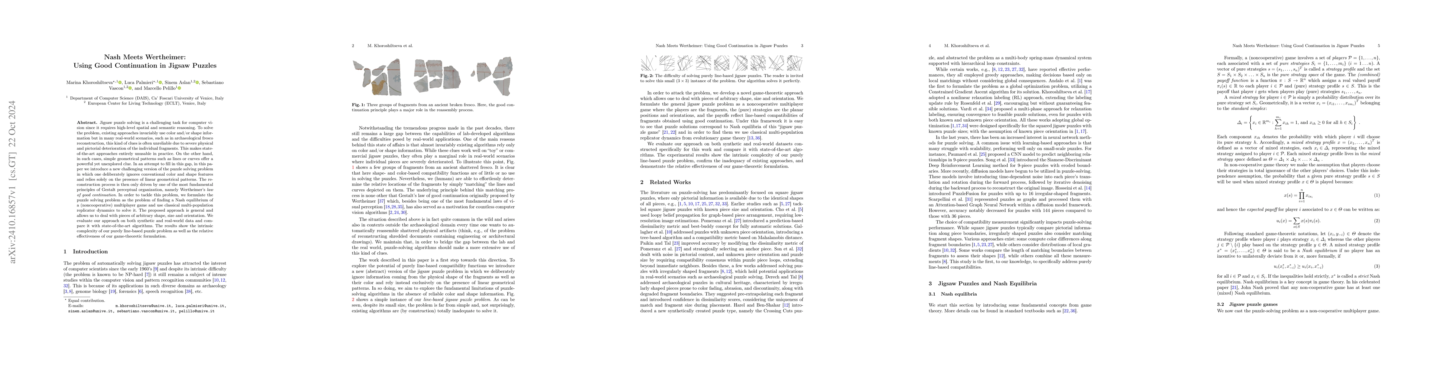 Thumbnail for Nash Meets Wertheimer: Using Good Continuation in Jigsaw Puzzles