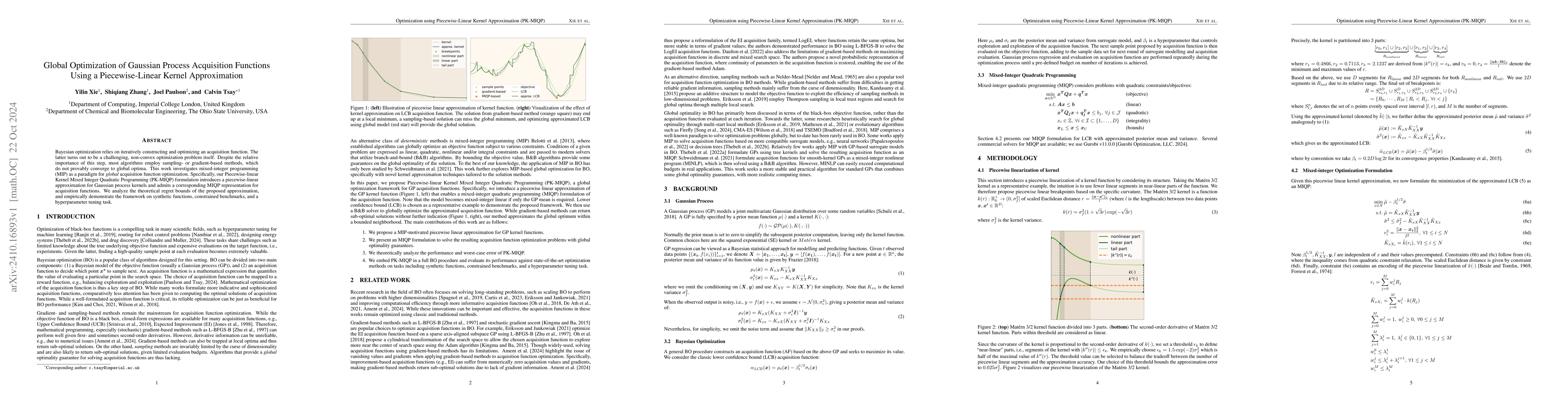 Thumbnail for Global Optimization of Gaussian Process Acquisition Functions Using a
  Piecewise-Linear Kernel Approximation