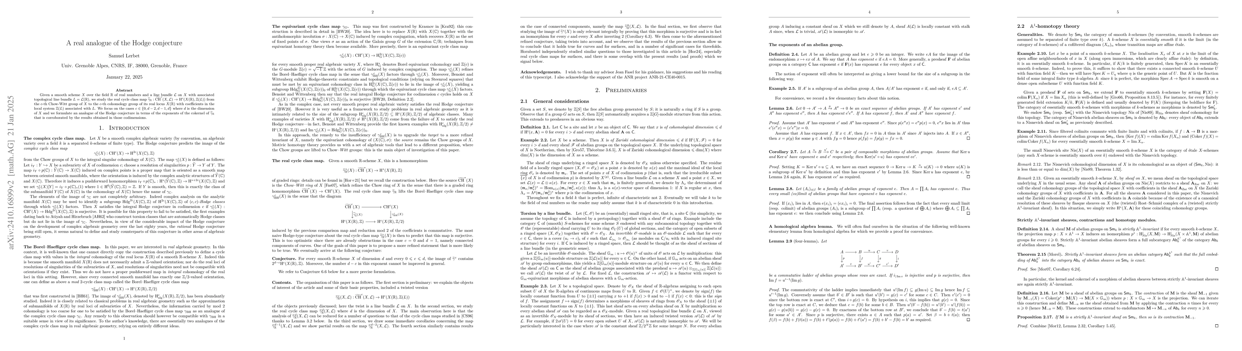 Thumbnail for A real analogue of the Hodge conjecture