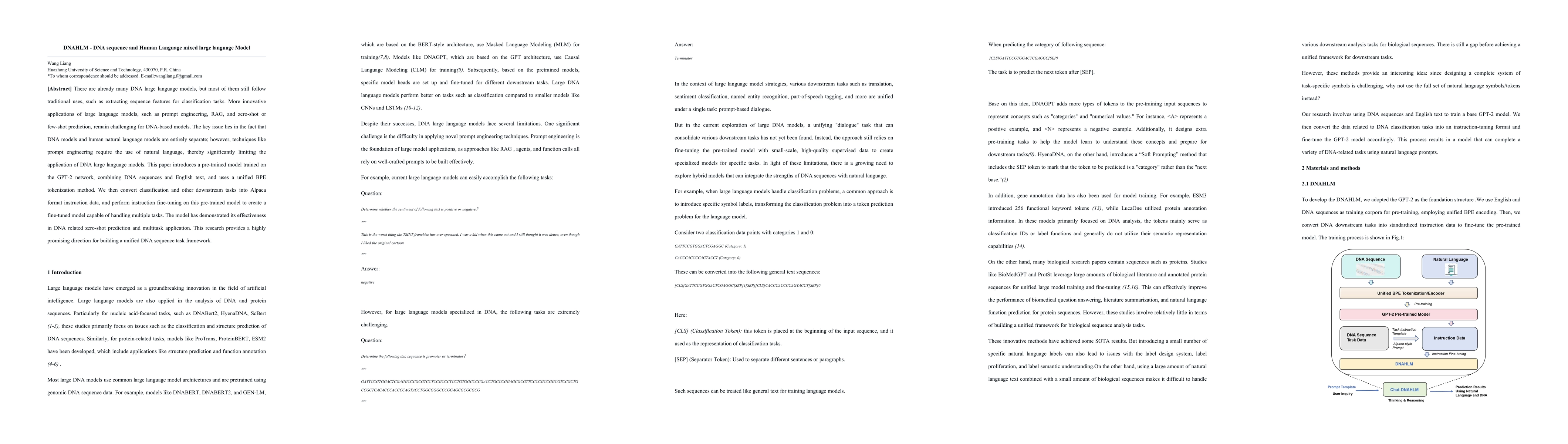 Thumbnail for DNAHLM -- DNA sequence and Human Language mixed large language Model