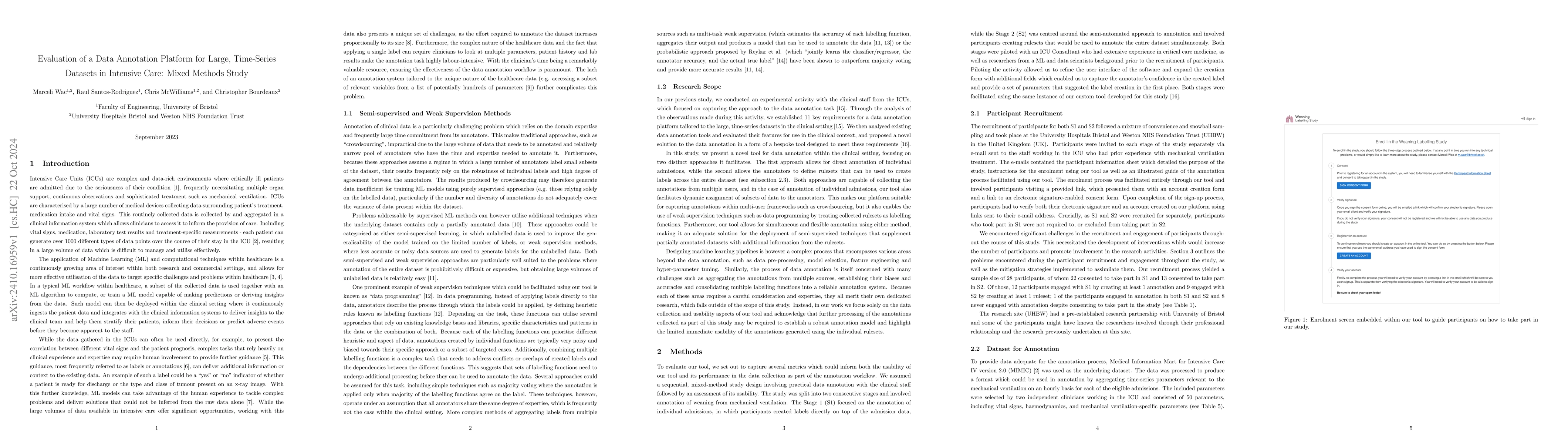 Thumbnail for Evaluation of a Data Annotation Platform for Large, Time-Series Datasets
  in Intensive Care: Mixed Methods Study