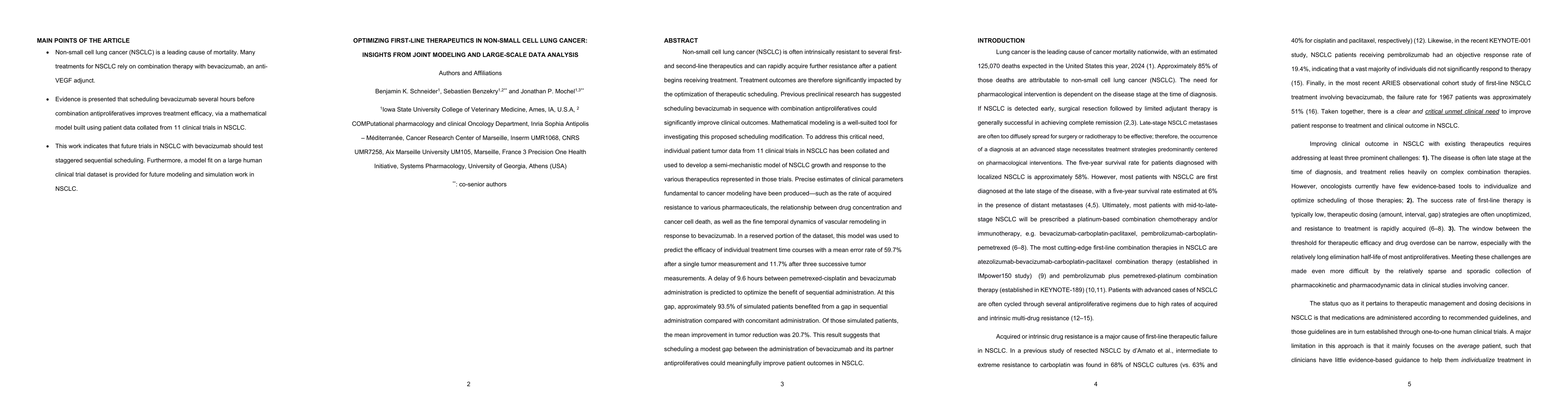 Thumbnail for Optimizing First-Line Therapeutics in Non-Small Cell Lung Cancer:
  Insights from Joint Modeling and Large-Scale Data Analysis