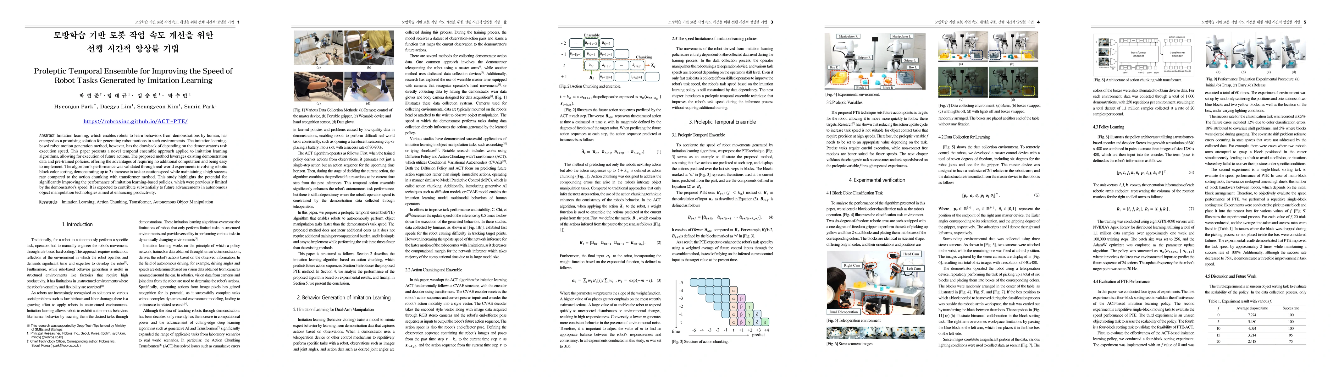 Thumbnail for Proleptic Temporal Ensemble for Improving the Speed of Robot Tasks
  Generated by Imitation Learning