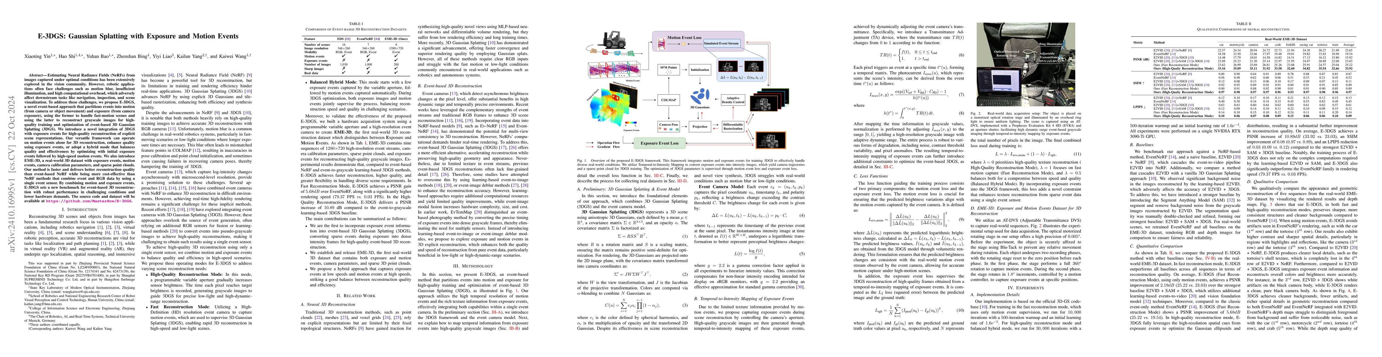 Thumbnail for E-3DGS: Gaussian Splatting with Exposure and Motion Events