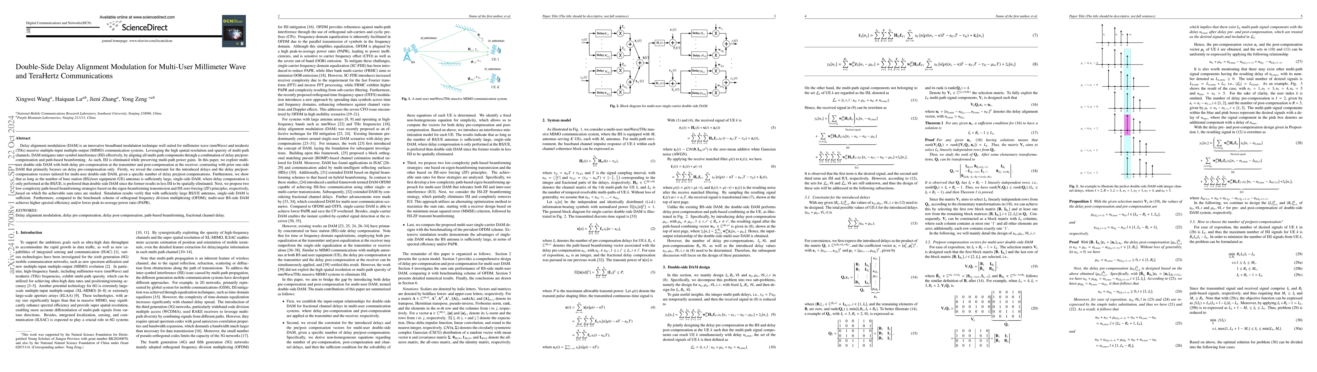 Thumbnail for Double-Side Delay Alignment Modulation for Multi-User Millimeter Wave
  and TeraHertz Communications