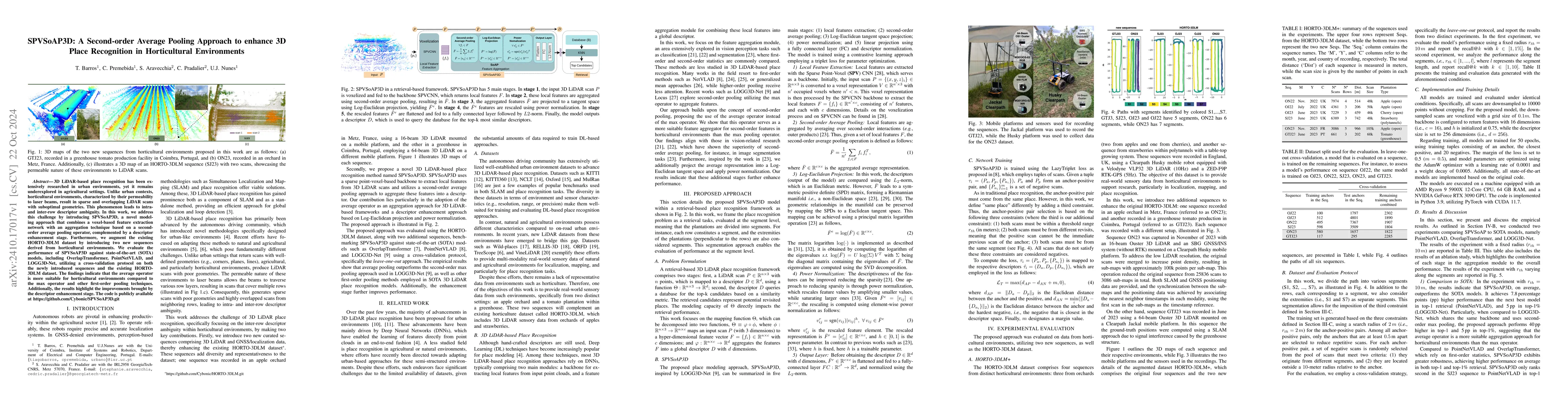 Thumbnail for SPVSoAP3D: A Second-order Average Pooling Approach to enhance 3D Place
  Recognition in Horticultural Environments