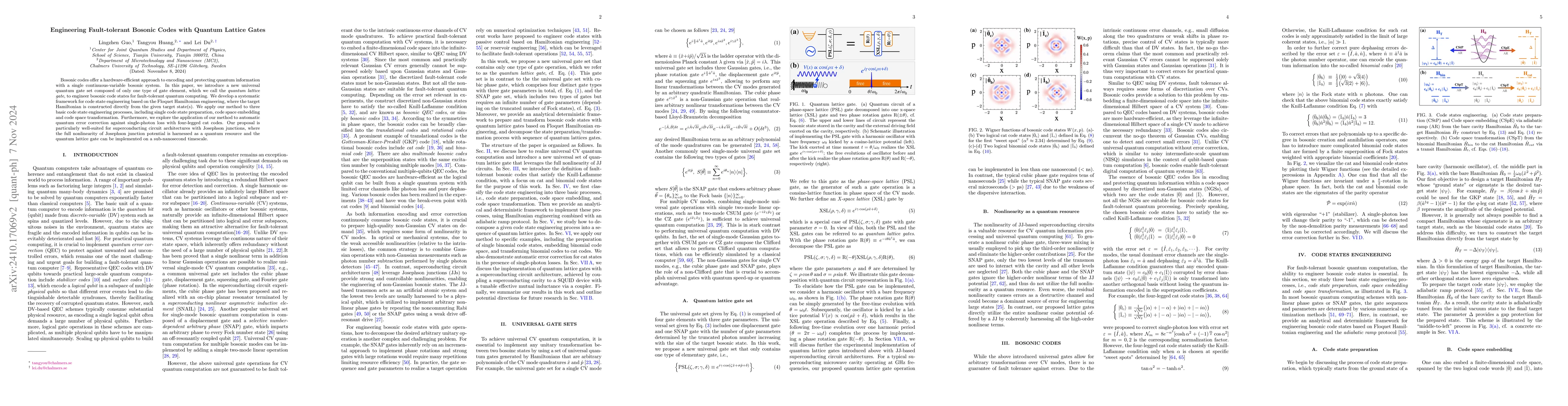 Thumbnail for Engineering Fault-tolerant Bosonic Codes with Quantum Lattice Gates
