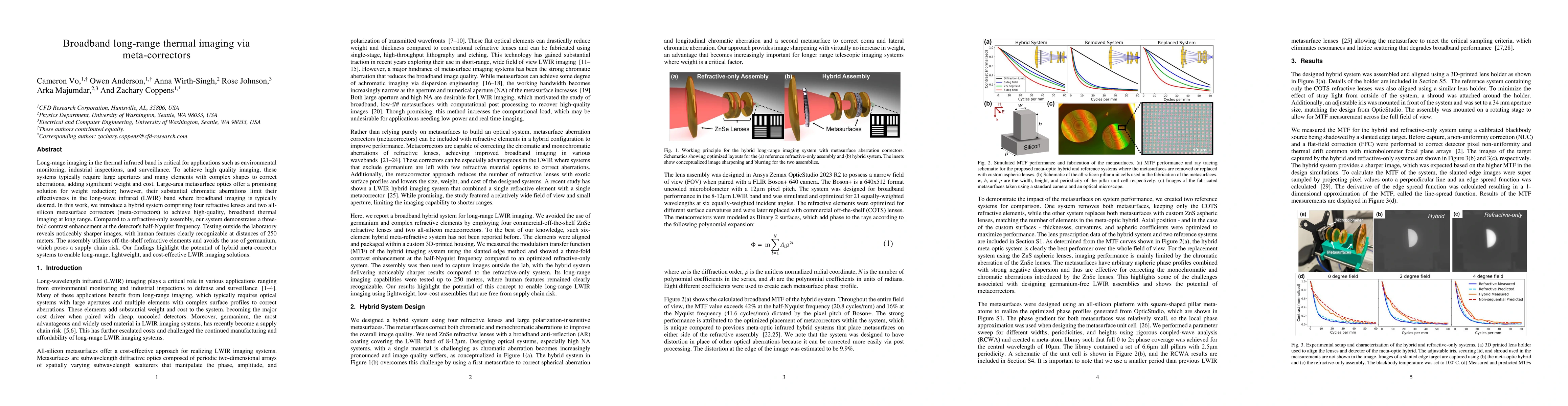 Thumbnail for Broadband long-range thermal imaging via meta-correctors