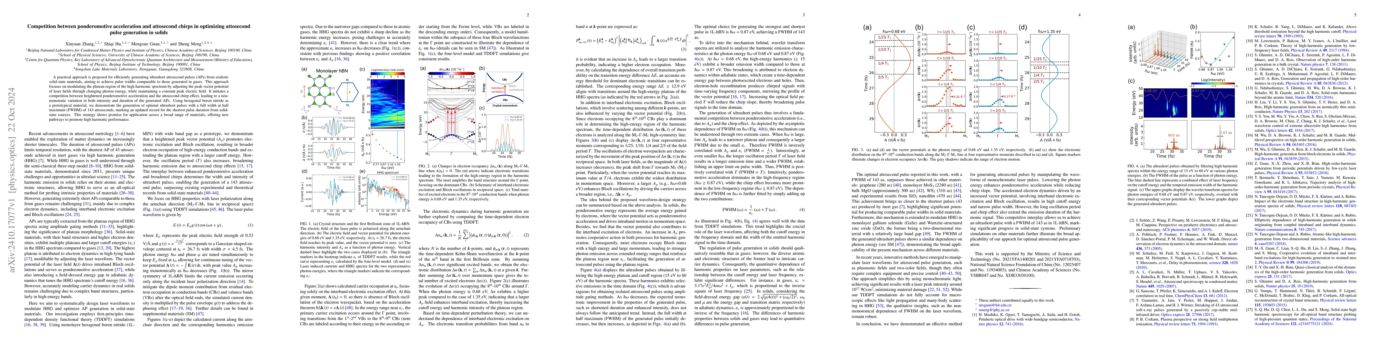 Thumbnail for Competition between ponderomotive acceleration and attosecond chirps in
  optimizing attosecond pulse generation in solids