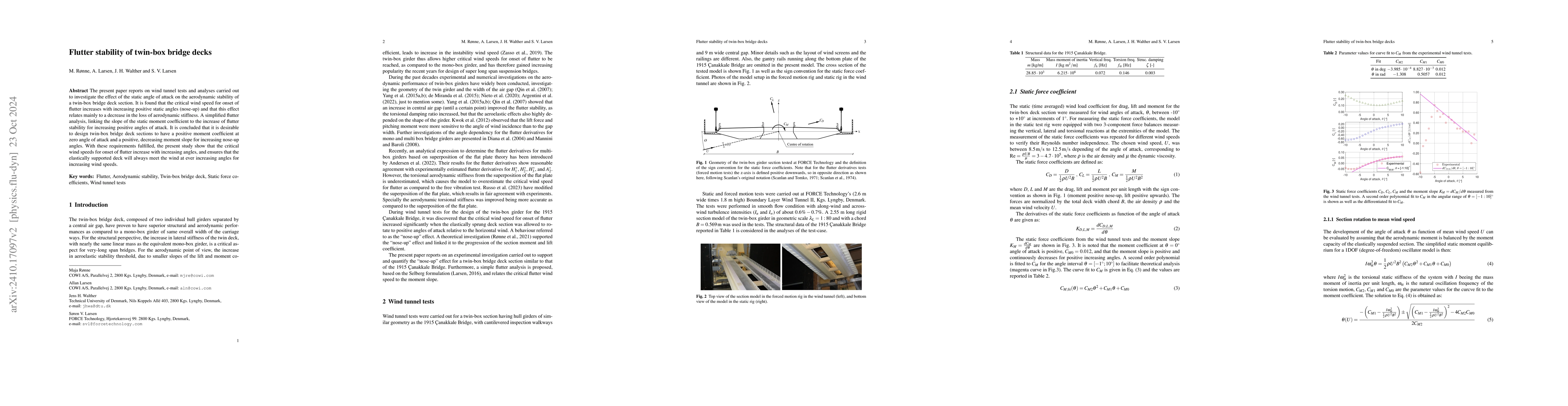 Thumbnail for Flutter stability of twin-box bridge decks