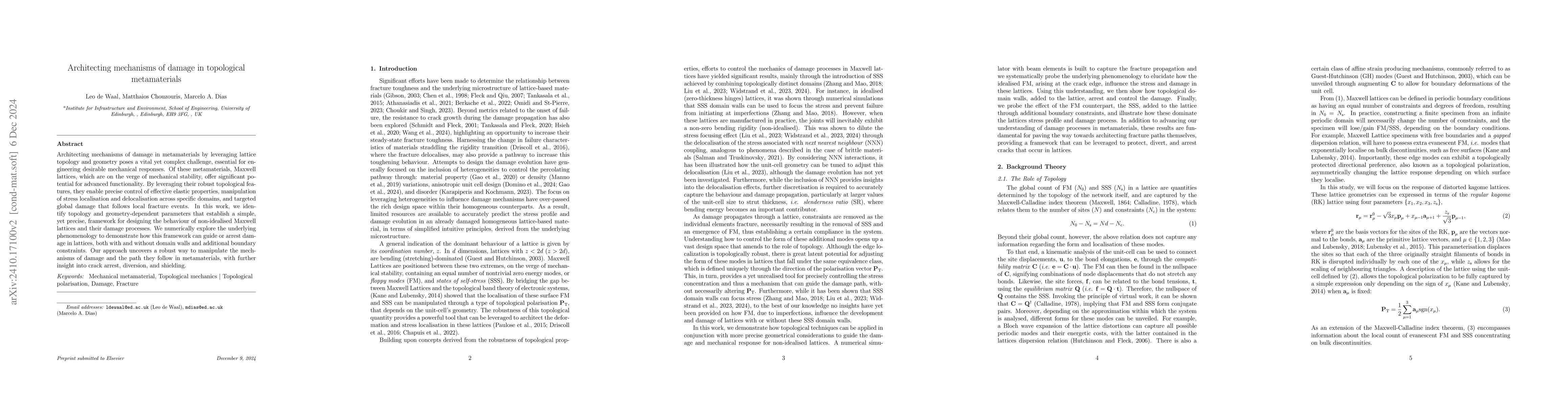 Thumbnail for Architecting mechanisms of damage in topological metamaterials