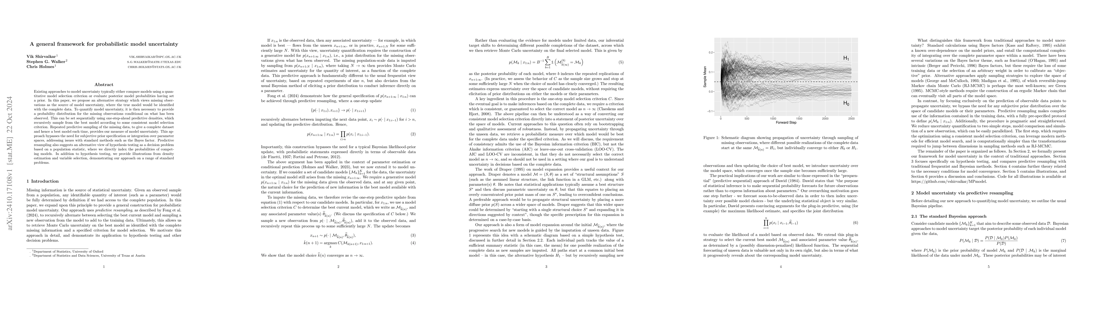 Thumbnail for A general framework for probabilistic model uncertainty