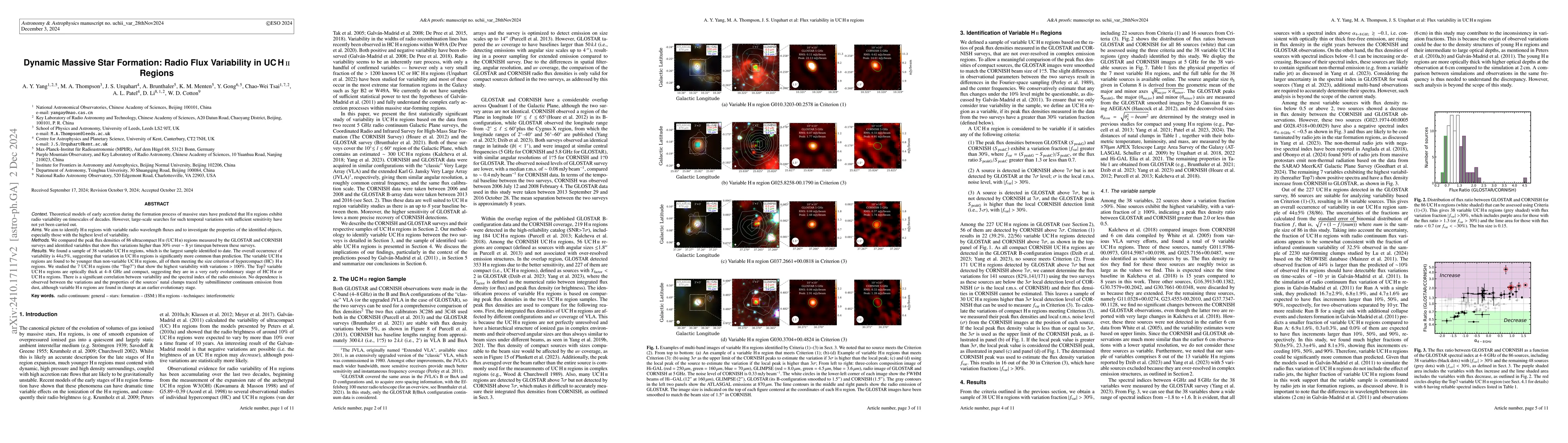Thumbnail for Dynamic Massive Star Formation: Radio Flux Variability in UCHII Regions