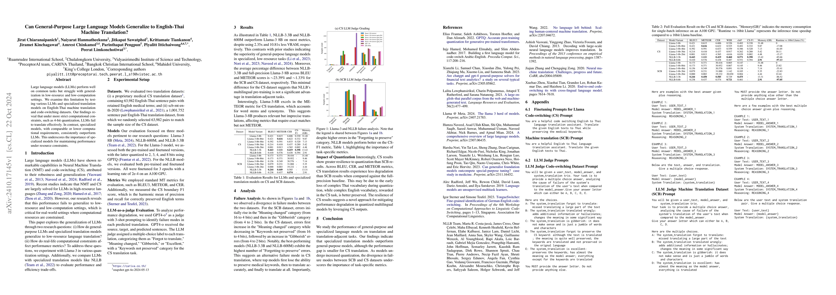 Thumbnail for Can General-Purpose Large Language Models Generalize to English-Thai
  Machine Translation ?