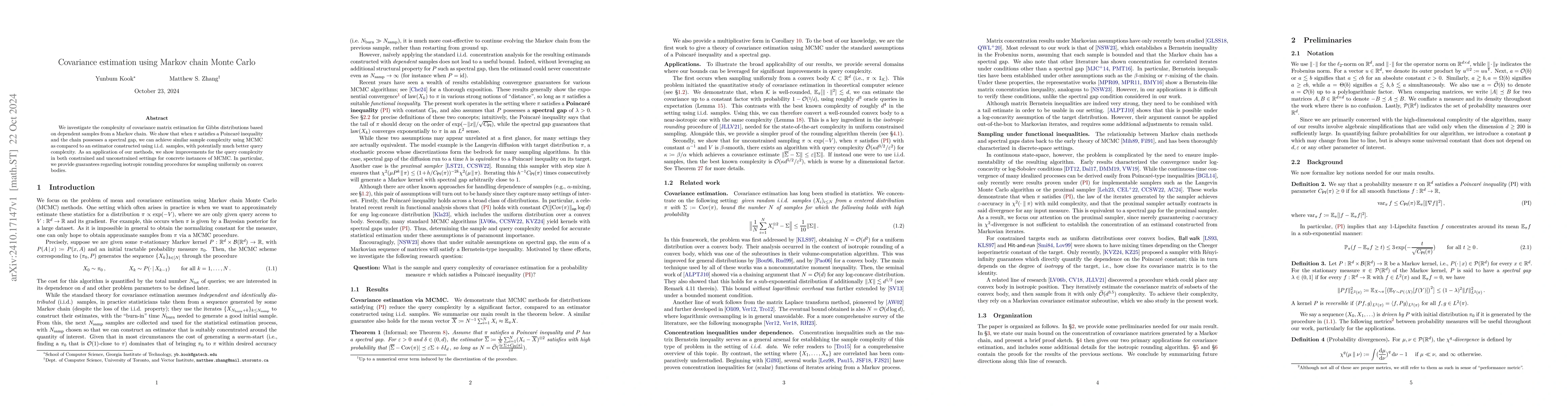 Thumbnail for Covariance estimation using Markov chain Monte Carlo