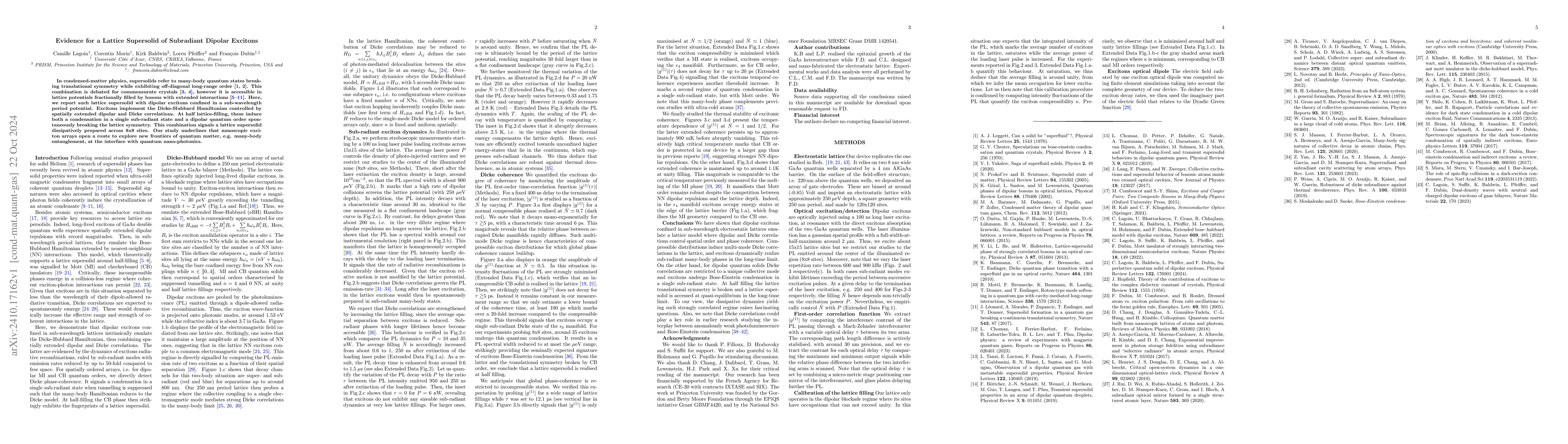 Thumbnail for Evidence for a Lattice Supersolid of Subradiant Dipolar Excitons