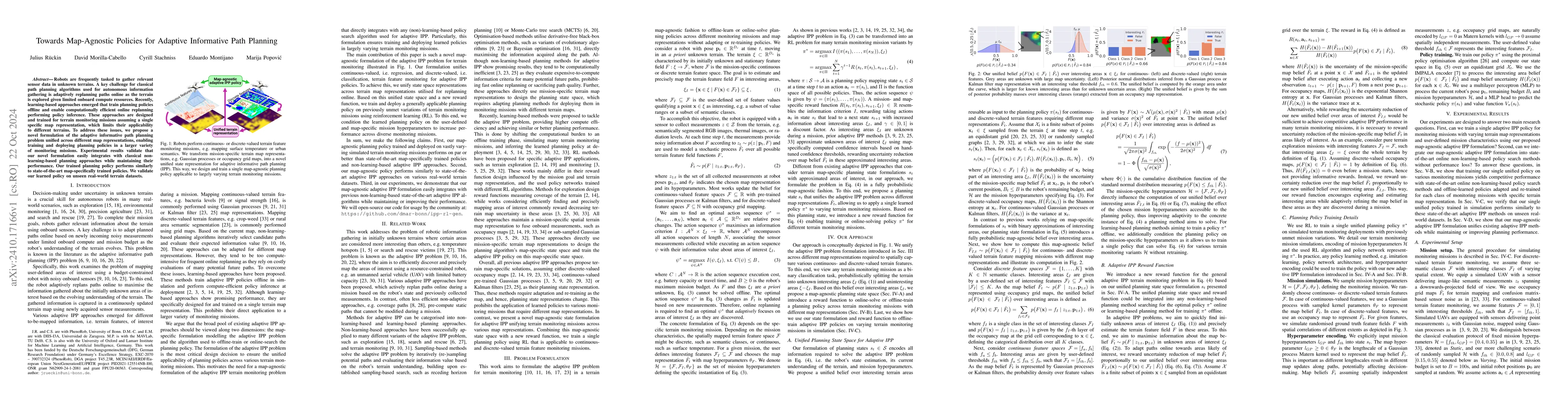 Thumbnail for Towards Map-Agnostic Policies for Adaptive Informative Path Planning