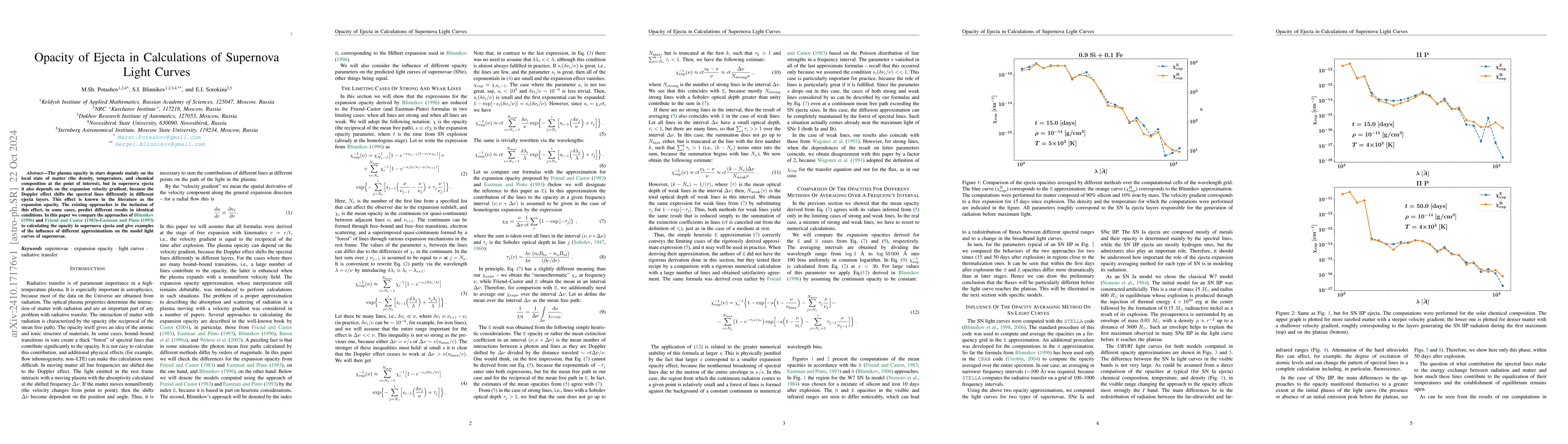 Thumbnail for Opacity of Ejecta in Calculations of Supernova Light Curves