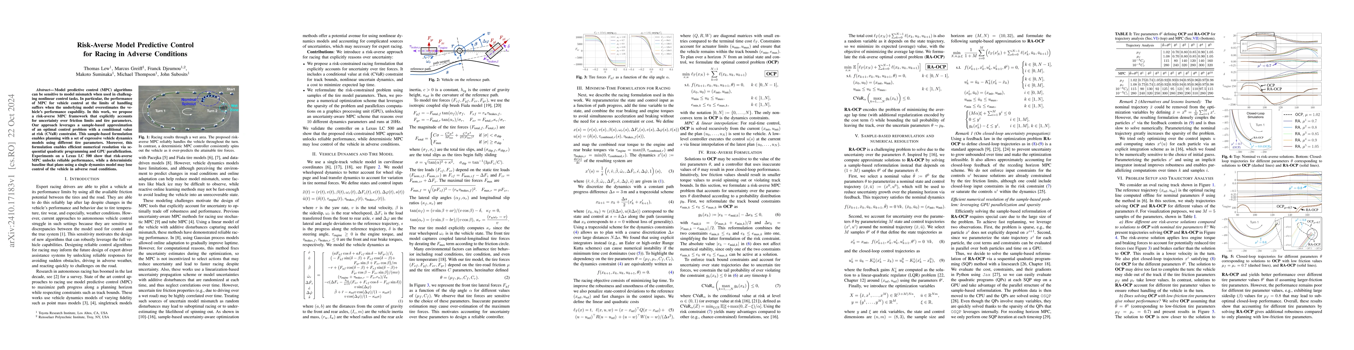 Thumbnail for Risk-Averse Model Predictive Control for Racing in Adverse Conditions
