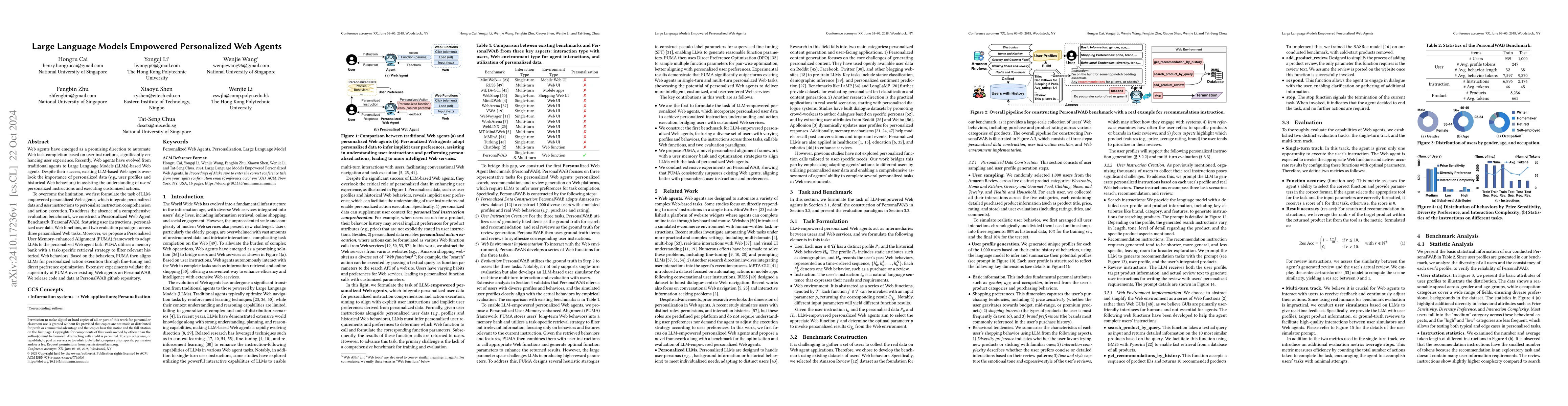 Thumbnail for Large Language Models Empowered Personalized Web Agents