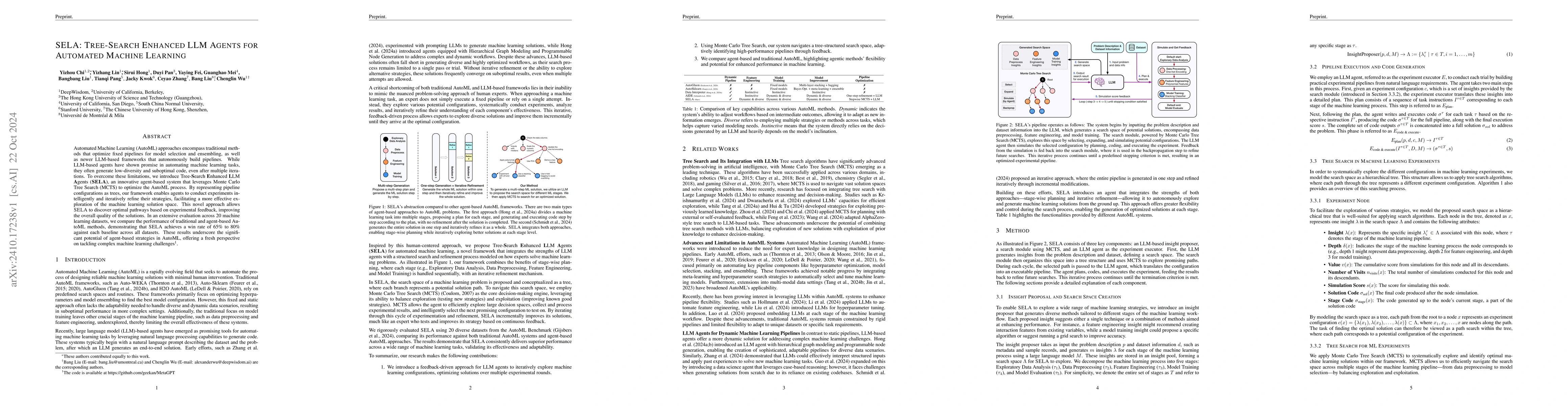 Thumbnail for SELA: Tree-Search Enhanced LLM Agents for Automated Machine Learning