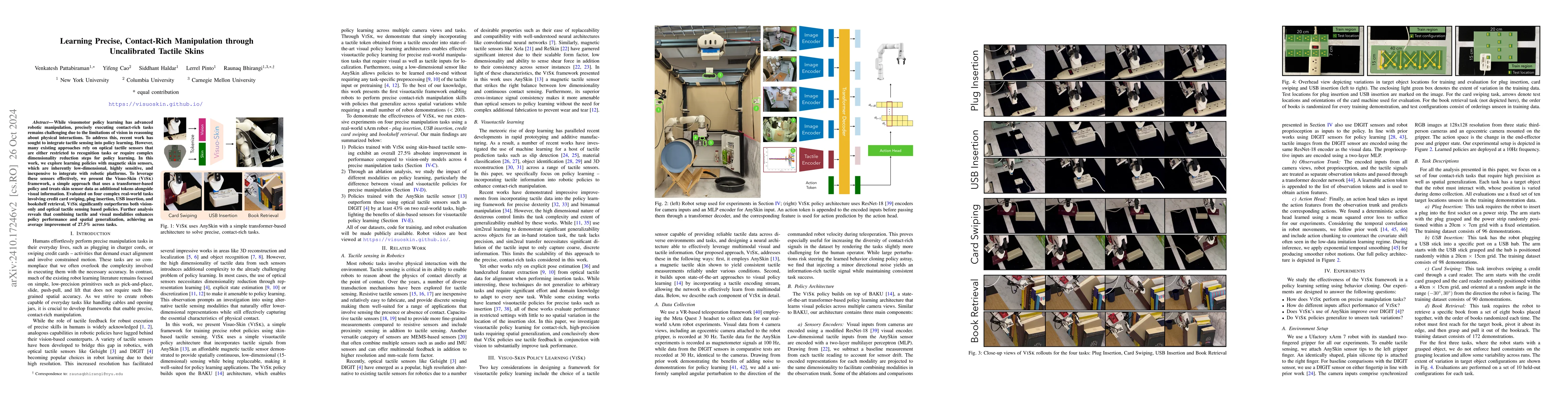 Thumbnail for Learning Precise, Contact-Rich Manipulation through Uncalibrated Tactile
  Skins