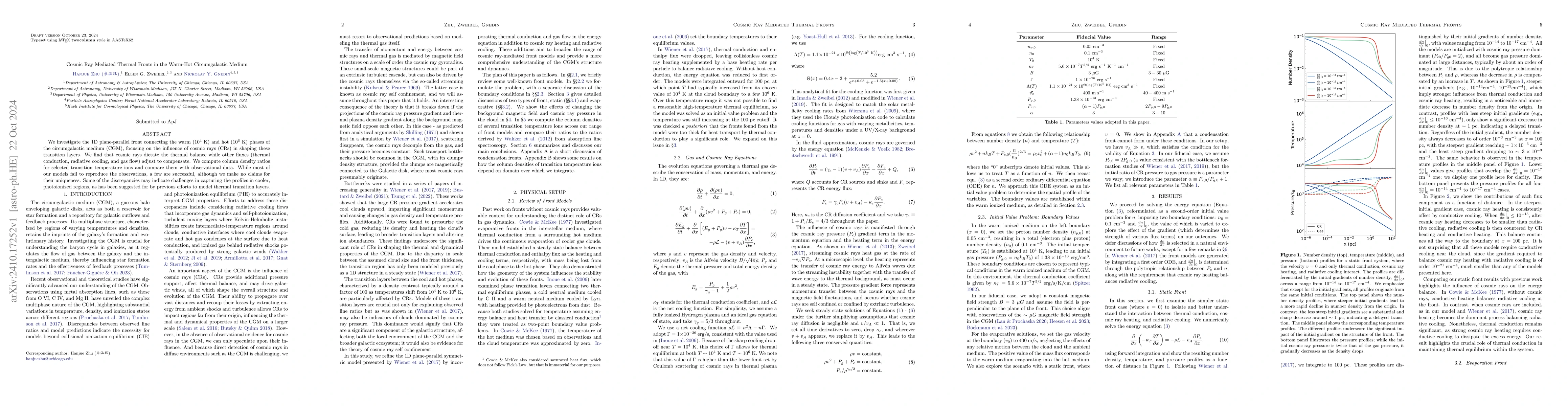 Thumbnail for Cosmic Ray Mediated Thermal Fronts in the Warm-Hot Circumgalactic Medium