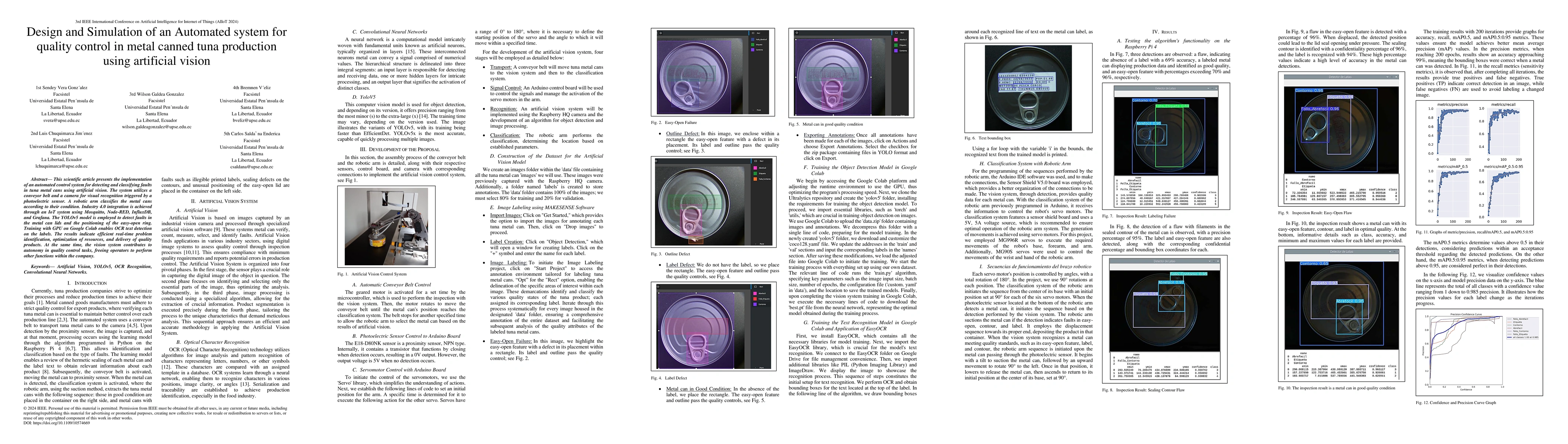 Thumbnail for Automated Quality Control System for Canned Tuna Production using
  Artificial Vision