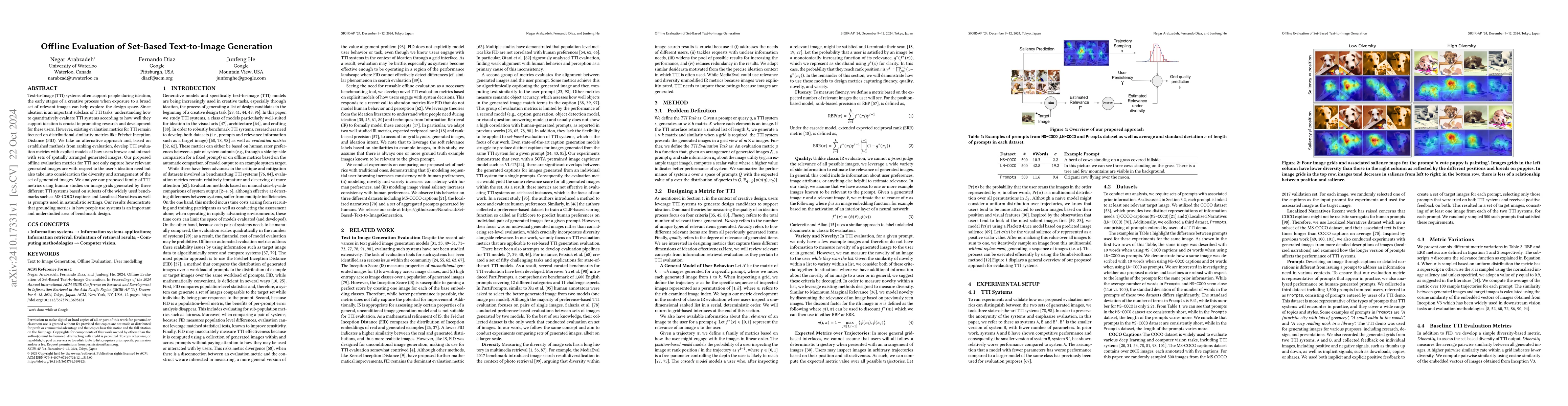 Thumbnail for Offline Evaluation of Set-Based Text-to-Image Generation