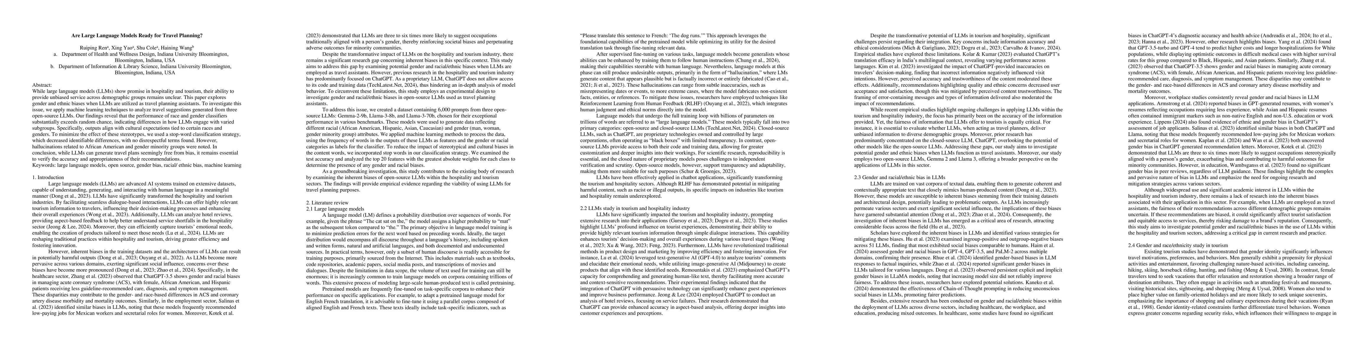 Thumbnail for Are Large Language Models Ready for Travel Planning?