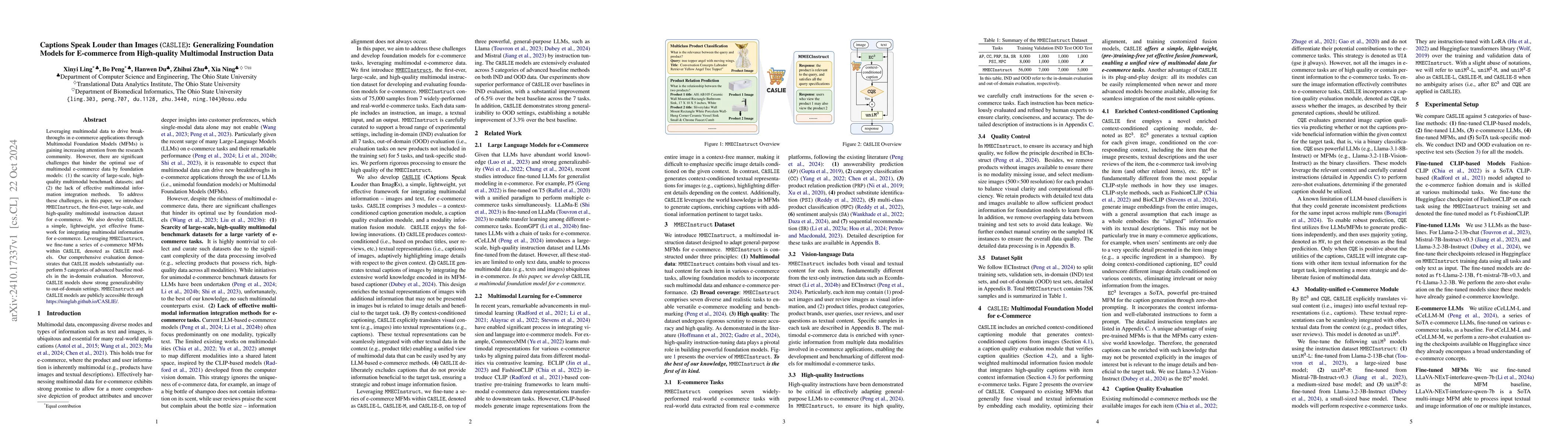 Thumbnail for Captions Speak Louder than Images (CASLIE): Generalizing Foundation
  Models for E-commerce from High-quality Multimodal Instruction Data