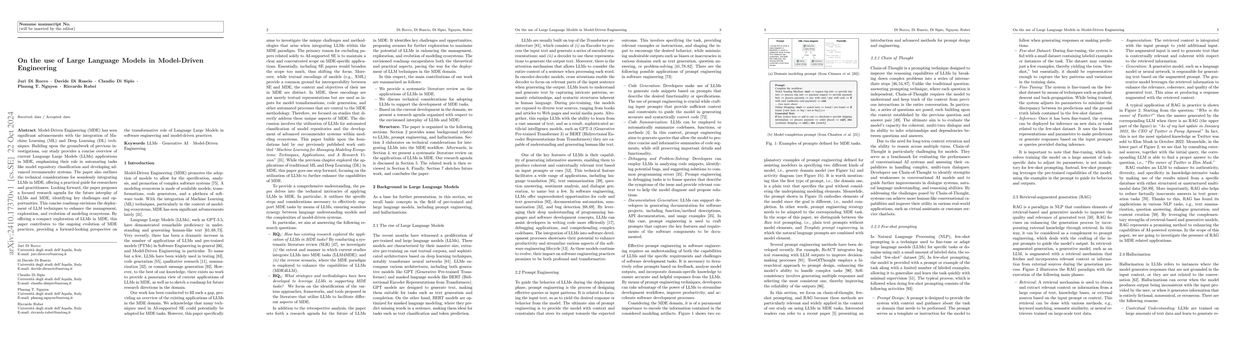 Thumbnail for On the use of Large Language Models in Model-Driven Engineering
