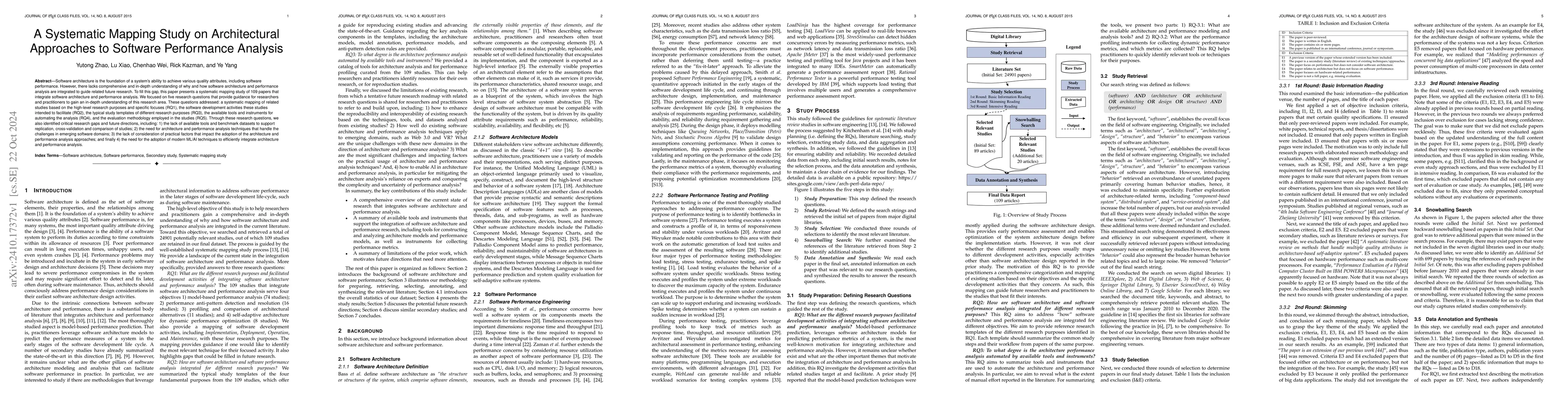 Thumbnail for A Systematic Mapping Study on Architectural Approaches to Software
  Performance Analysis