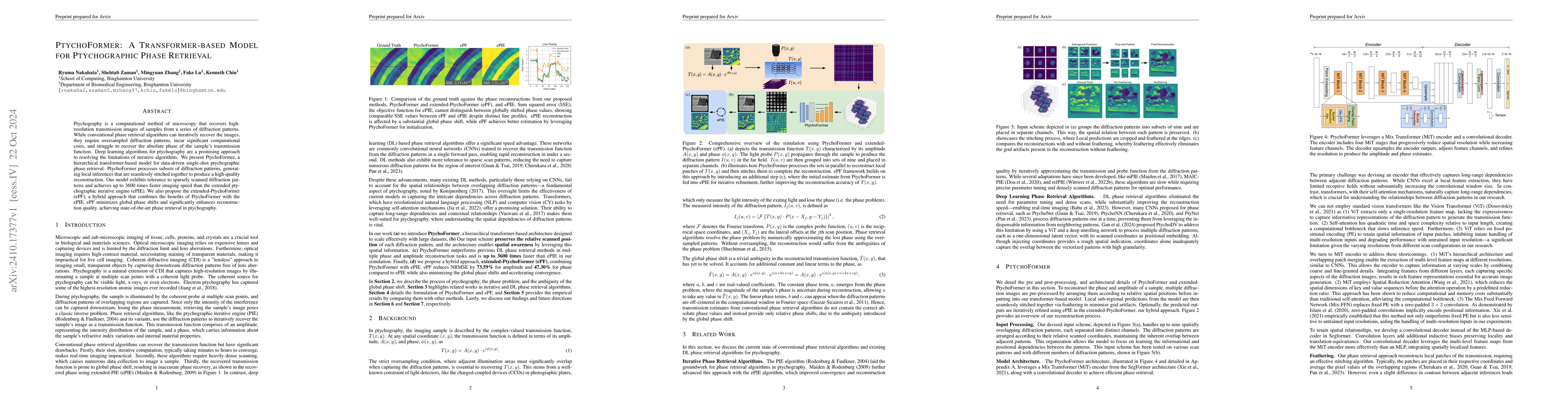 Thumbnail for PtychoFormer: A Transformer-based Model for Ptychographic Phase
  Retrieval