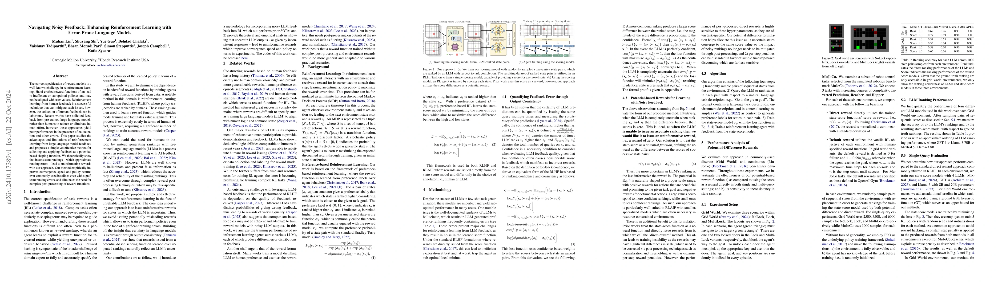 Thumbnail for Navigating Noisy Feedback: Enhancing Reinforcement Learning with
  Error-Prone Language Models