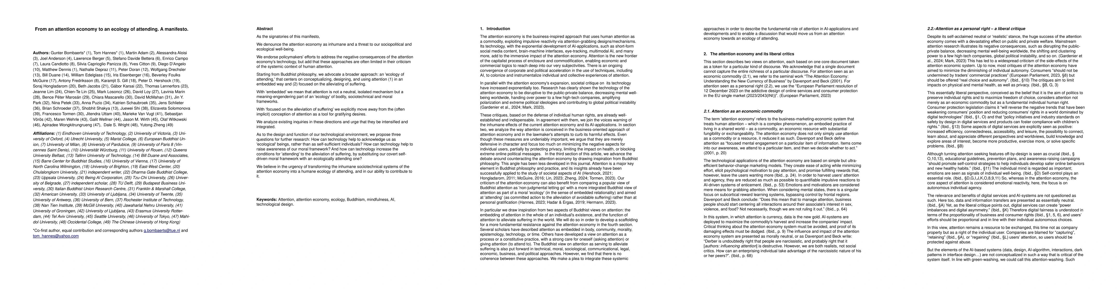 Thumbnail for From an attention economy to an ecology of attending. A manifesto