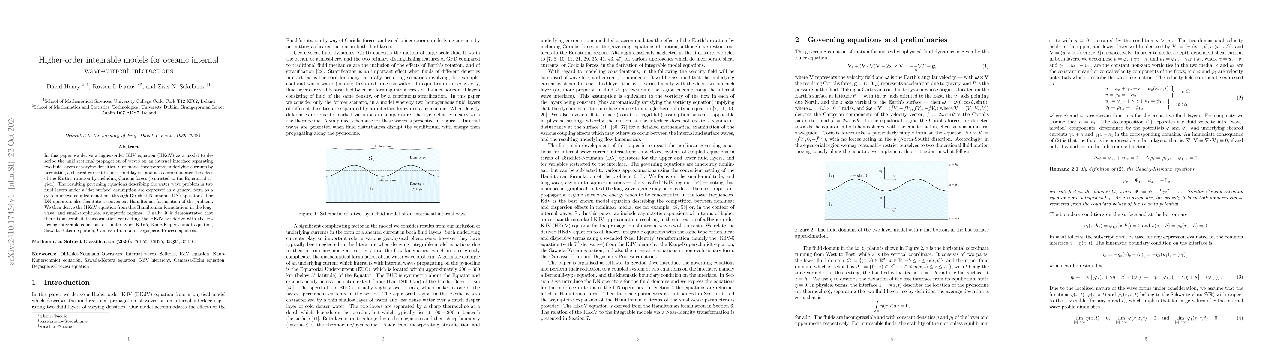 Thumbnail for Higher-order integrable models for oceanic internal wave-current
  interactions