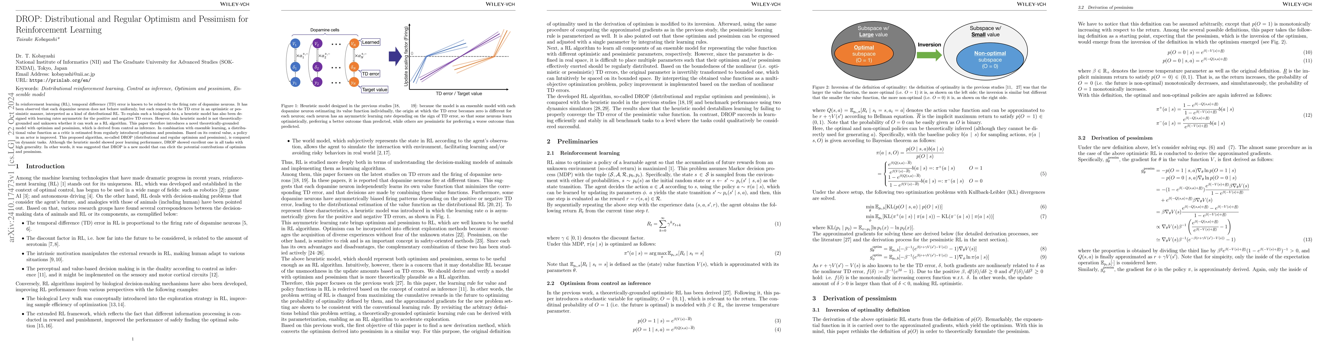 Thumbnail for DROP: Distributional and Regular Optimism and Pessimism for
  Reinforcement Learning
