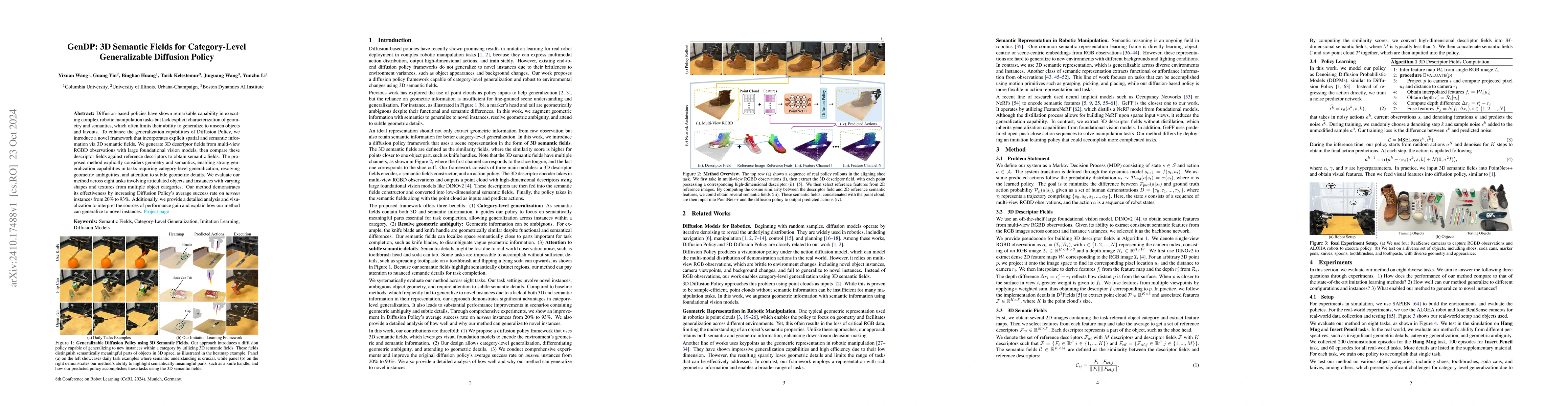 Thumbnail for GenDP: 3D Semantic Fields for Category-Level Generalizable Diffusion
  Policy